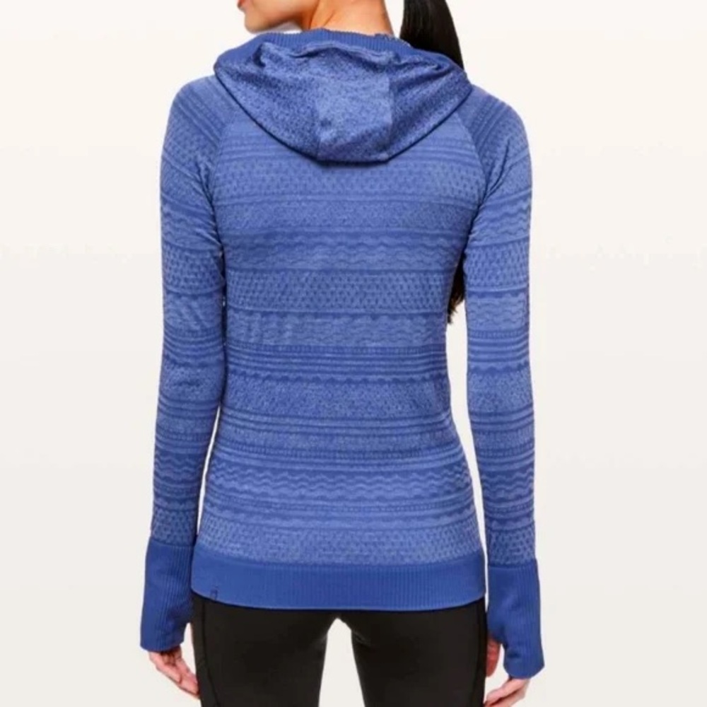 Blue Patterned Hoodie